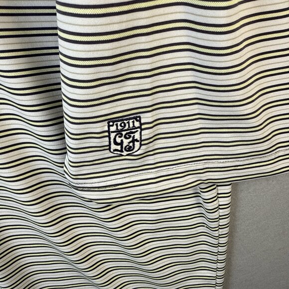 Footjoy Polo Shirt Mens Size L Striped Stretchy Polyester Golf FJ Tennis Beach - Picture 3 of 11